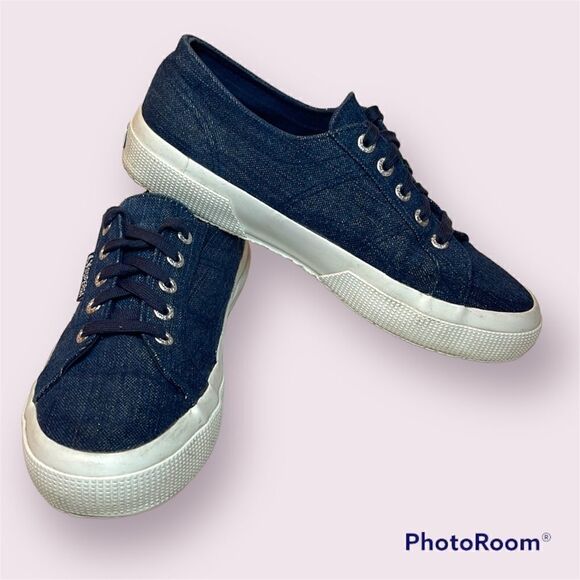SUPERGA Denim Shine Sneaker - Picture 1 of 9